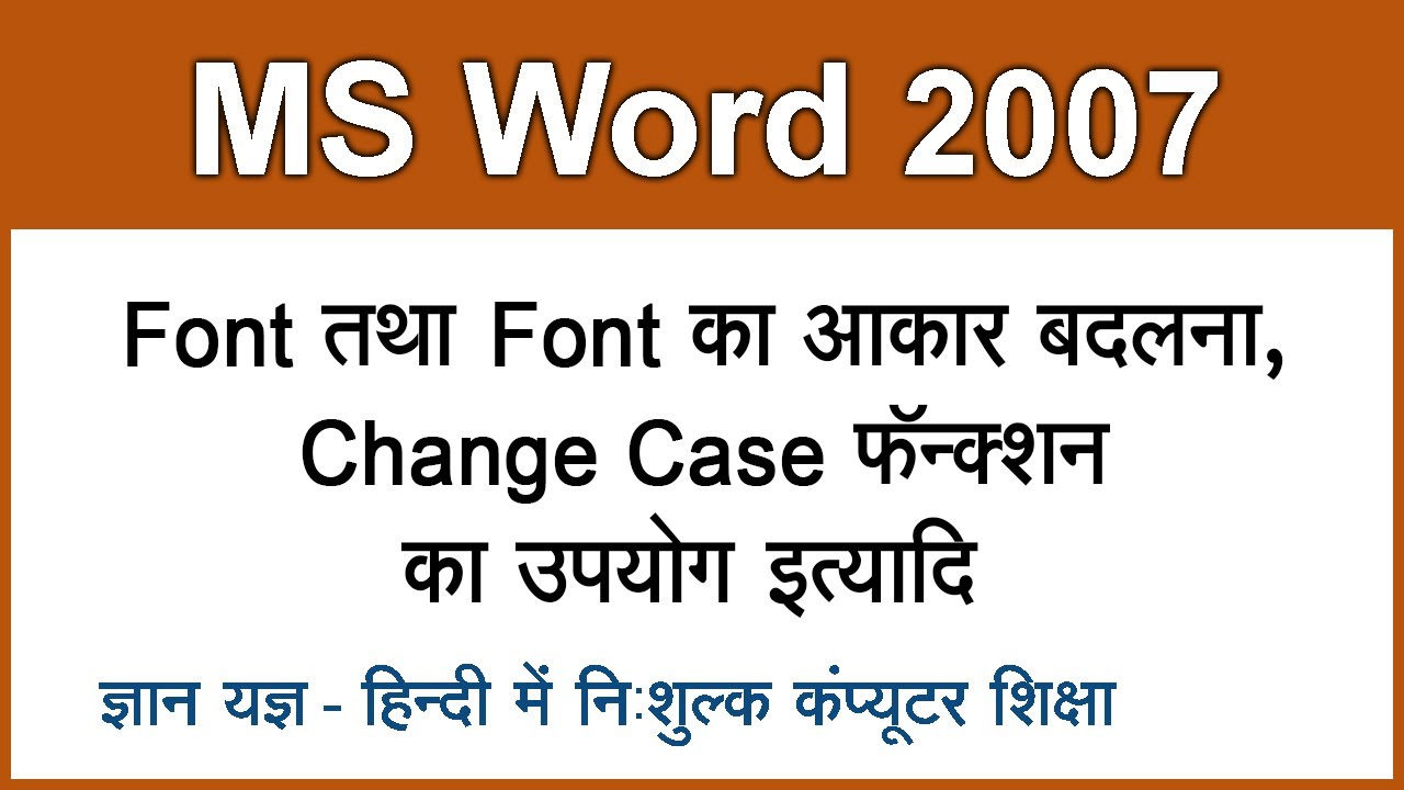 hindi font ms word